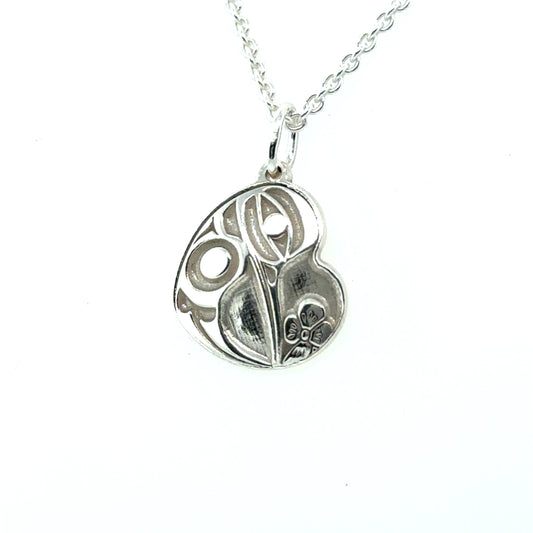 Pendant - Sterling Silver - Heart - Hummingbird - Mini