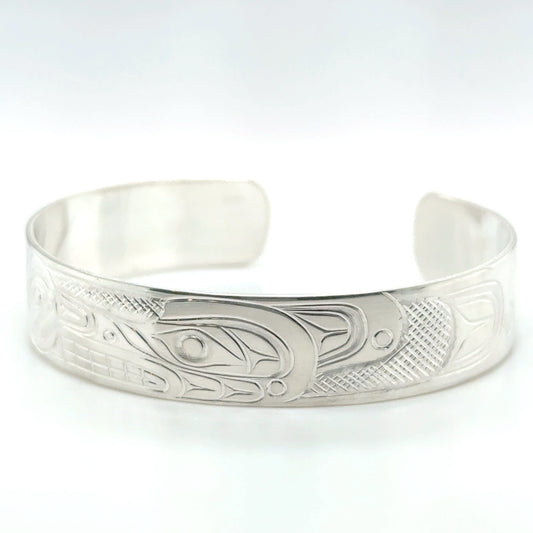Bracelet - Sterling Silver - 1/2" - Wolf & Moon