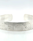 Bracelet - Sterling Silver - 1/2" - Wolf & Salmon