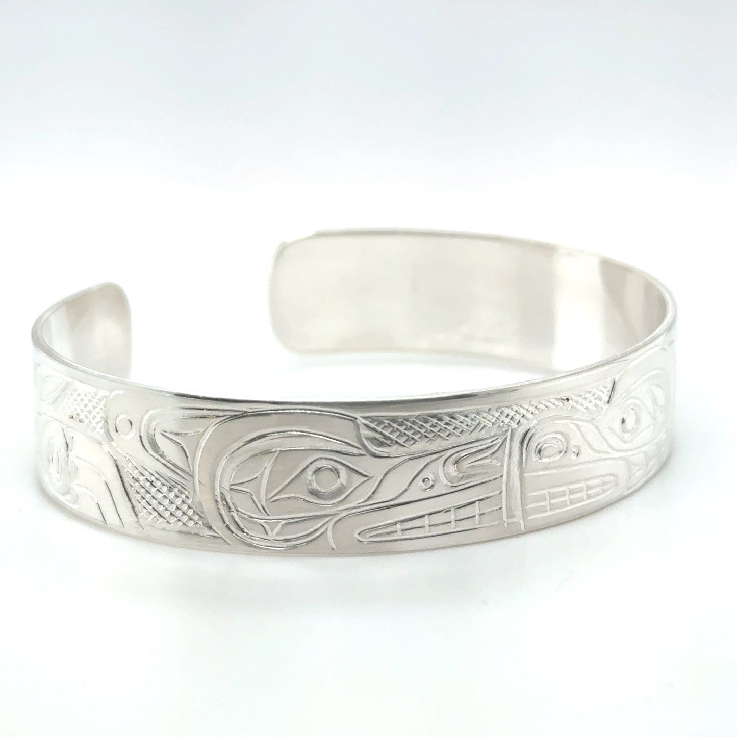 Bracelet - Sterling Silver - 1/2" - Bear & Wolf