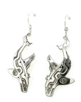 Earrings - Sterling Silver - Cutout Whale