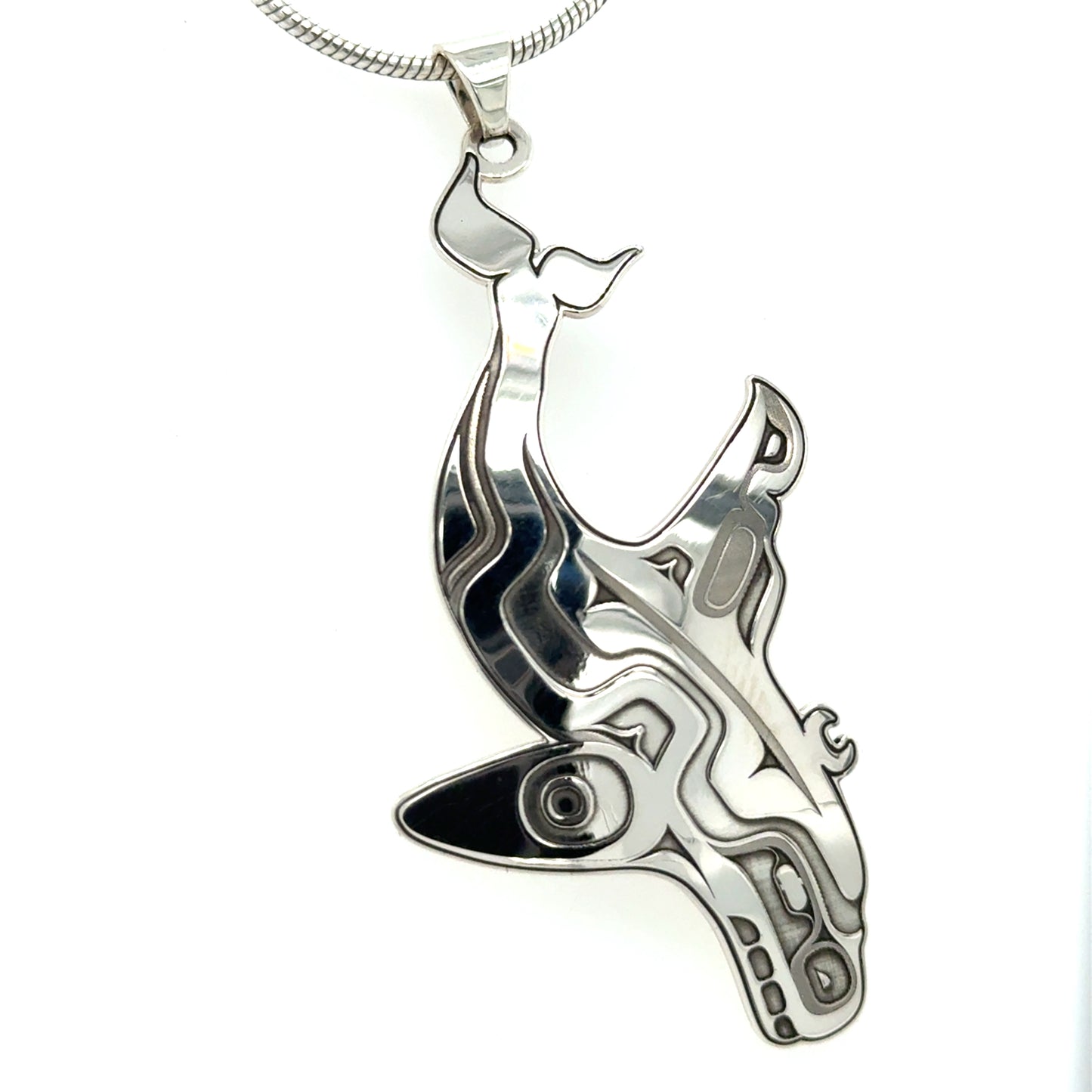 Pendant - Sterling Silver - Cutout - Orca