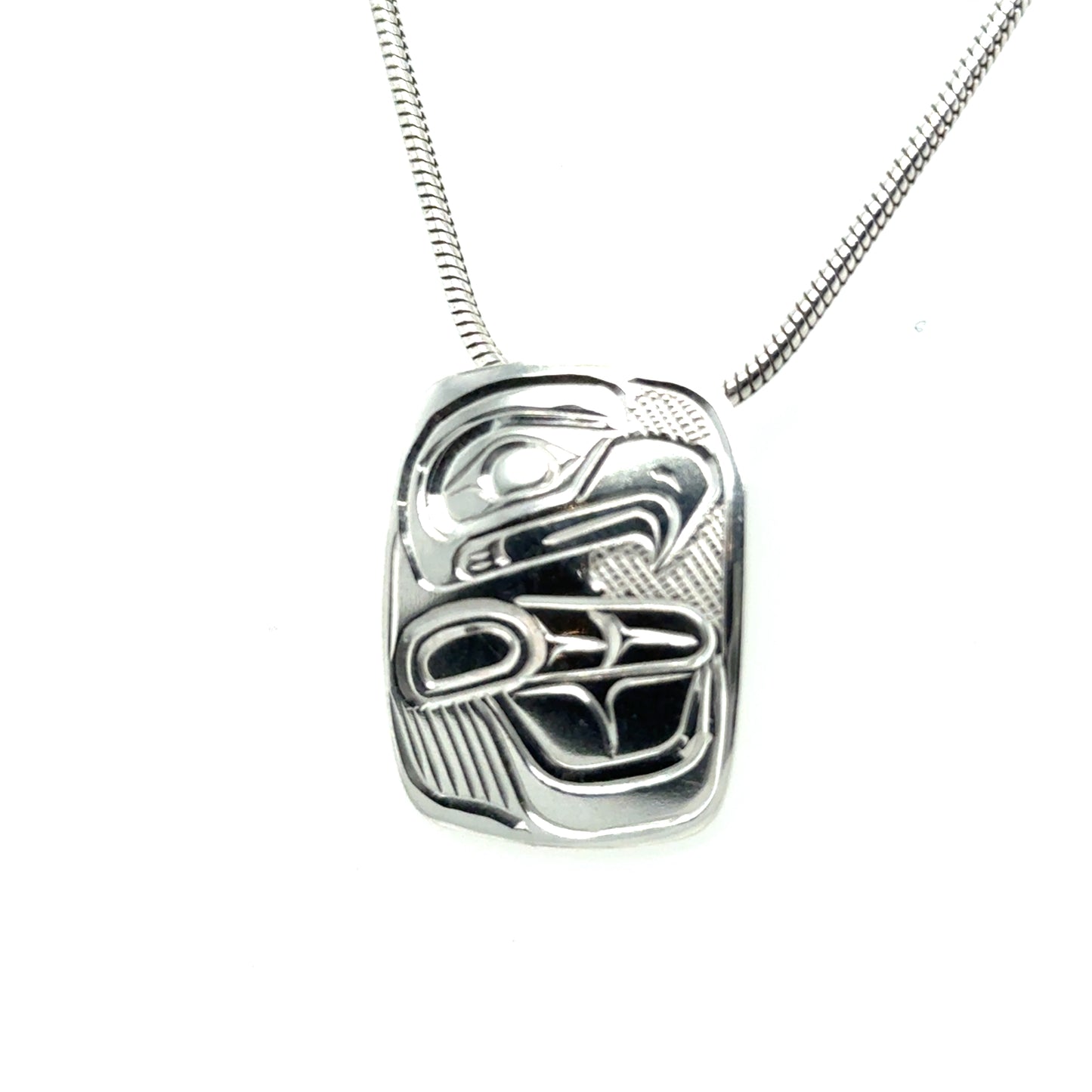 Pendant - Sterling Silver - Rectangle - Eagle