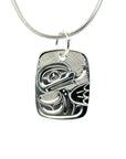 Pendant - Sterling Silver - Rectangle - Frog