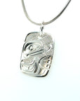 Pendant - Sterling Silver - Rectangle - Frog