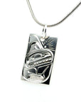 Pendant - Sterling Silver - Rectangle - Orca