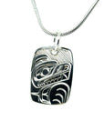 Pendant - Sterling Silver - Rectangle - Bear