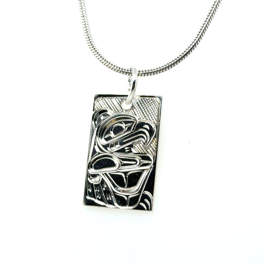 Pendant - Sterling Silver - Rectangle - Eagle