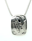 Pendant - Sterling Silver - Rectangle - Wolf