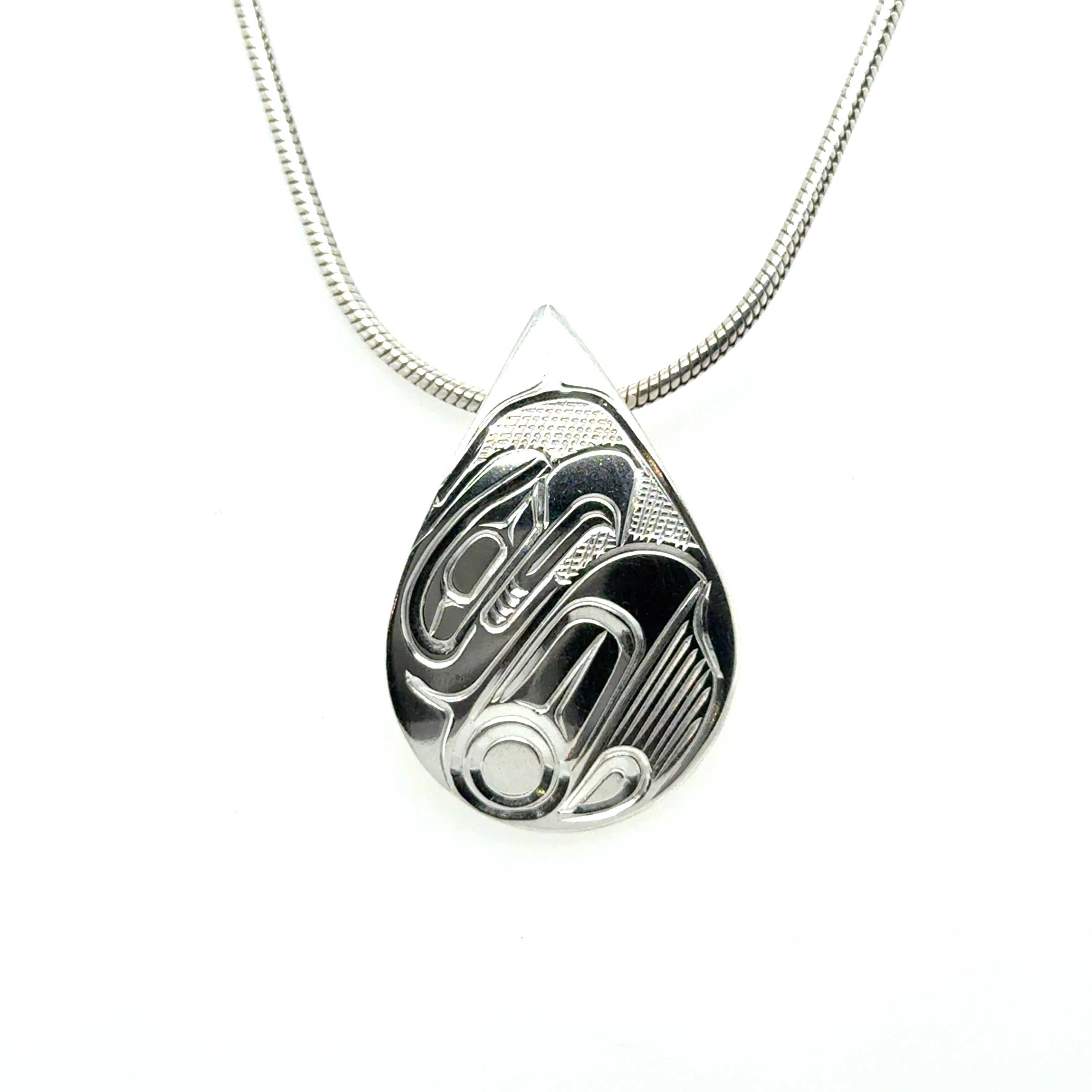 Pendant - Sterling Silver - Teardrop - Eagle