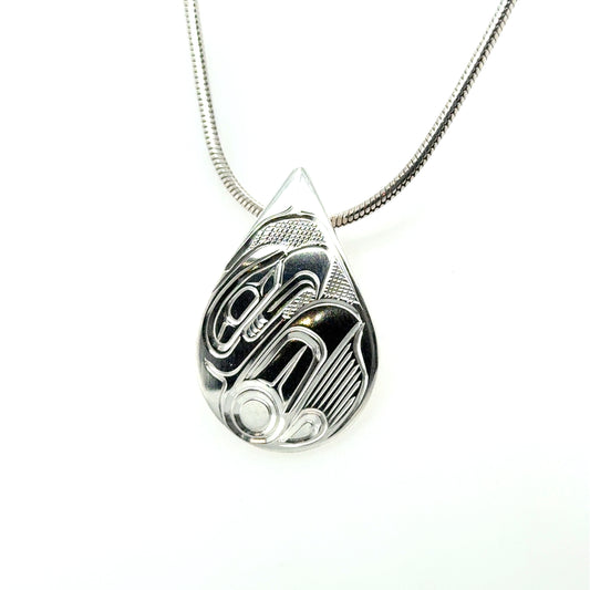 Pendant - Sterling Silver - Teardrop - Eagle