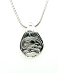 Pendant - Sterling Silver - Teardrop - Orca