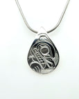 Pendant - Sterling Silver - Teardrop - Bear