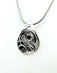 Pendant - Sterling Silver - Teardrop - Bear