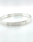 Bangle - Sterling Silver - 1/4" - Eagles - Shorter Length