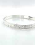 Bangle - Sterling Silver - 1/4" - Eagles - Shorter Length