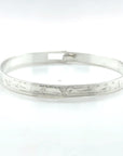Bangle - Sterling Silver - 1/4" - Eagle & Raven - Shorter Length