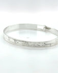 Bangle - Sterling Silver - 1/4" - Eagle & Raven - Shorter Length