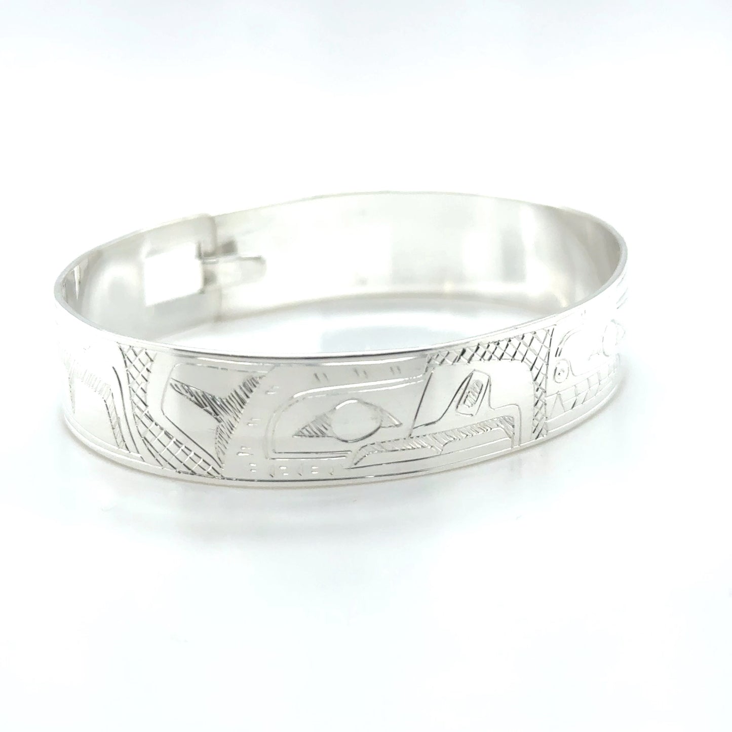 Bangle - Sterling Silver - 1/2" - Eagle & Orca
