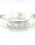 Bangle - Sterling Silver - 1/2" - Eagle & Orca