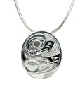 Pendant - Sterling Silver - Oval - Eagle
