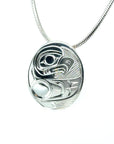 Pendant - Sterling Silver - Oval - Eagle