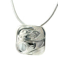 Pendant - Sterling Silver - Square - Eagle