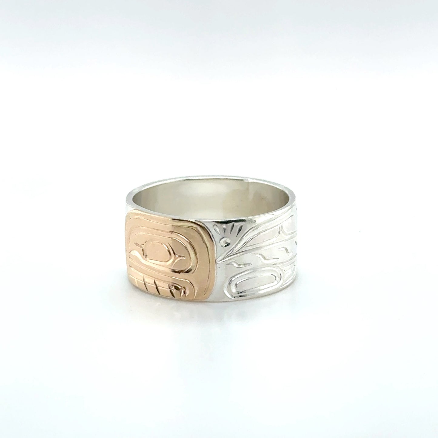 Ring - Gold and Silver - 3/8" - Orca - Size 9 - For Corra