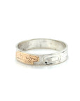 Ring - Gold & Silver - 3/16" - Raven - Size 10