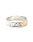 Ring - Gold & Silver - 3/16" - Raven - Size 10