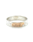 Ring - Gold & Silver - 3/16" - Raven - Size 10