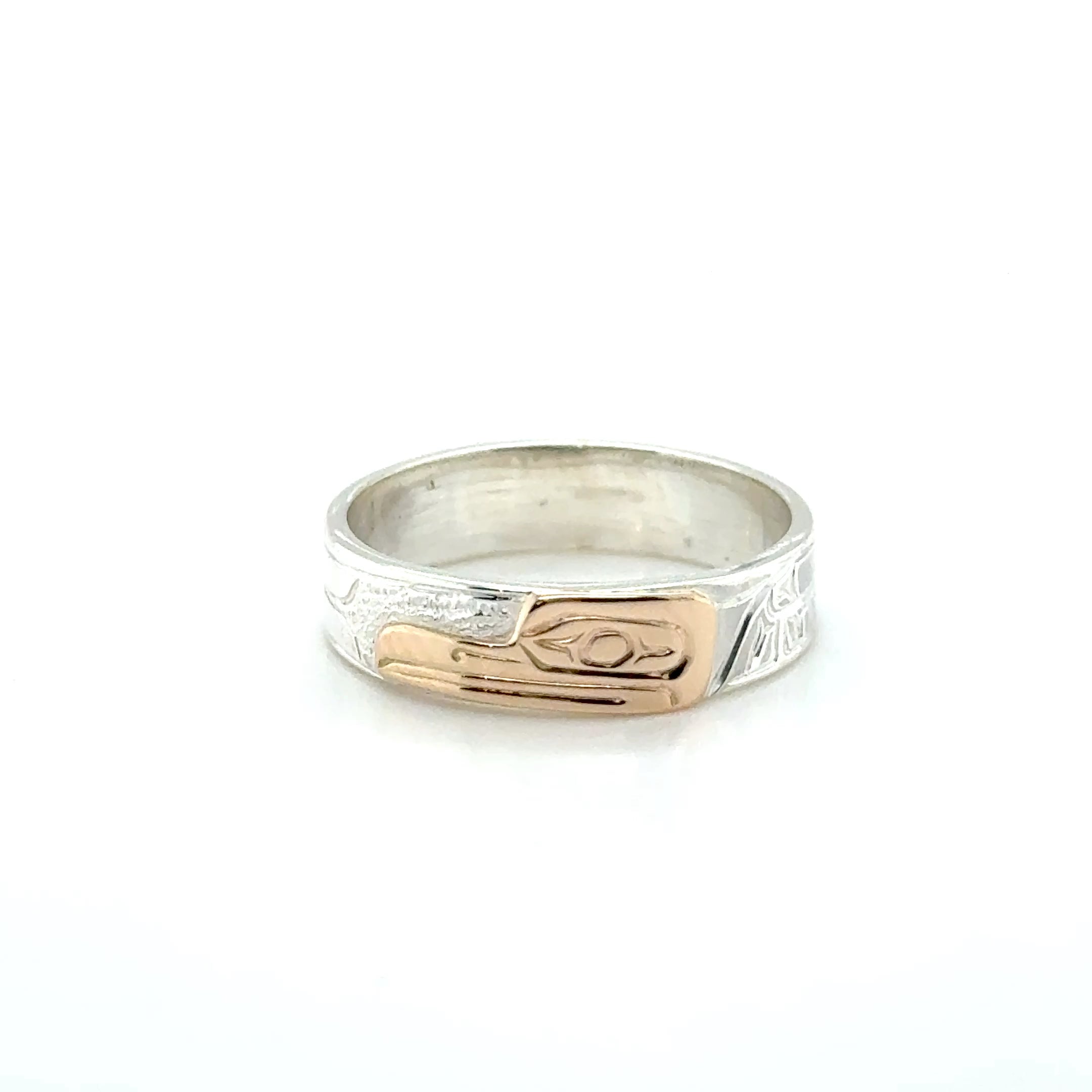 Ring - Gold & Silver - 3/16" - Hummingbird - Size 6