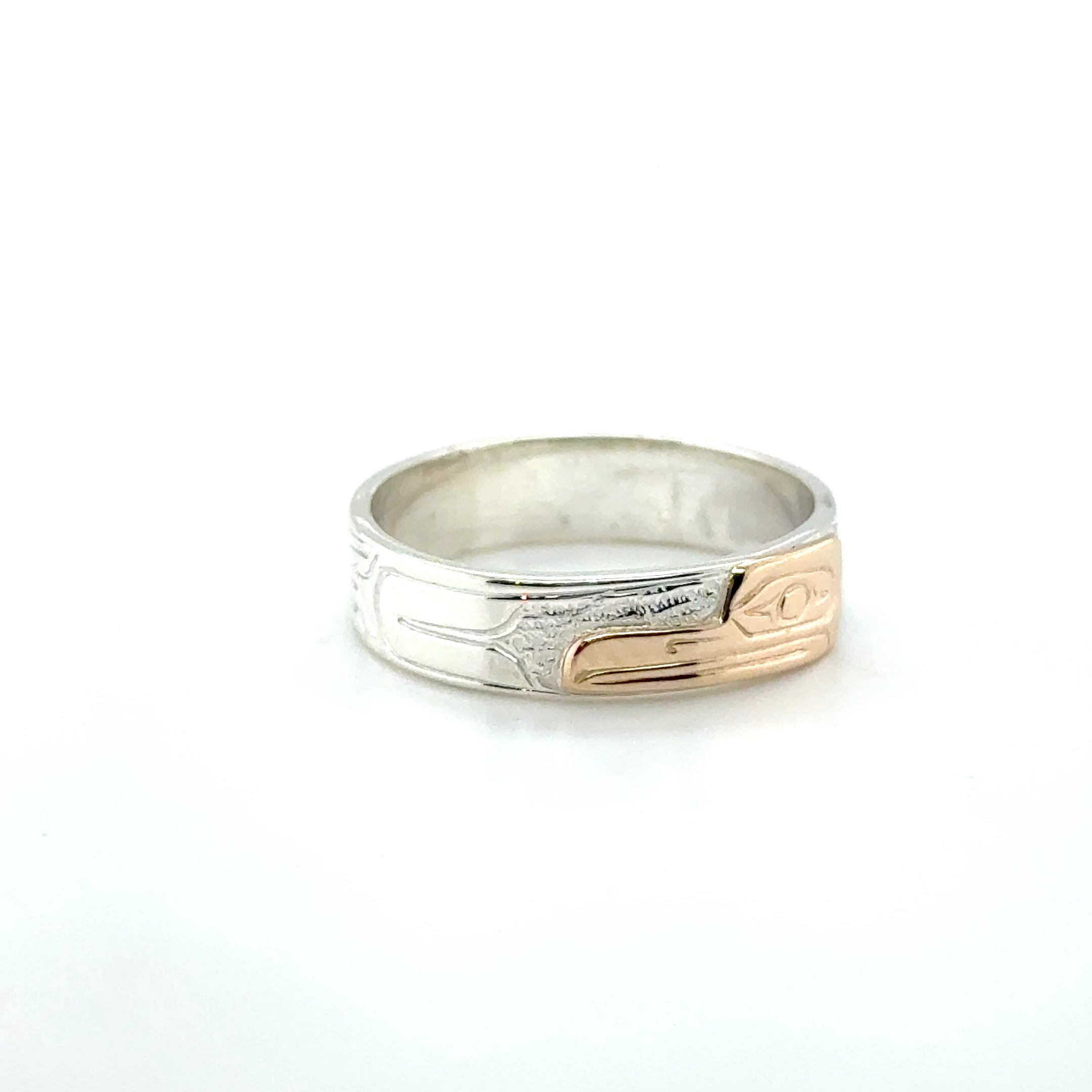 Ring - Gold & Silver - 3/16" - Hummingbird - Size 6