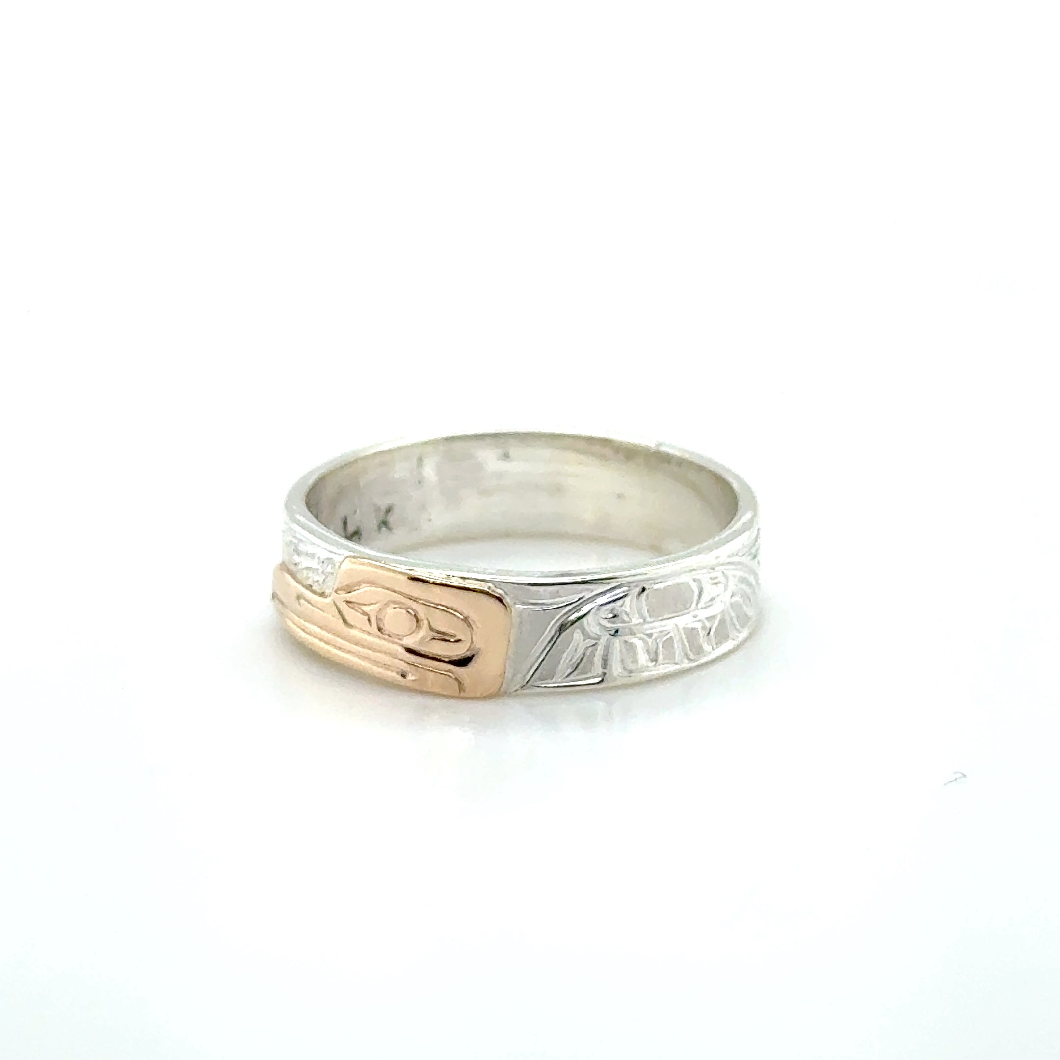 Ring - Gold & Silver - 3/16" - Hummingbird - Size 6