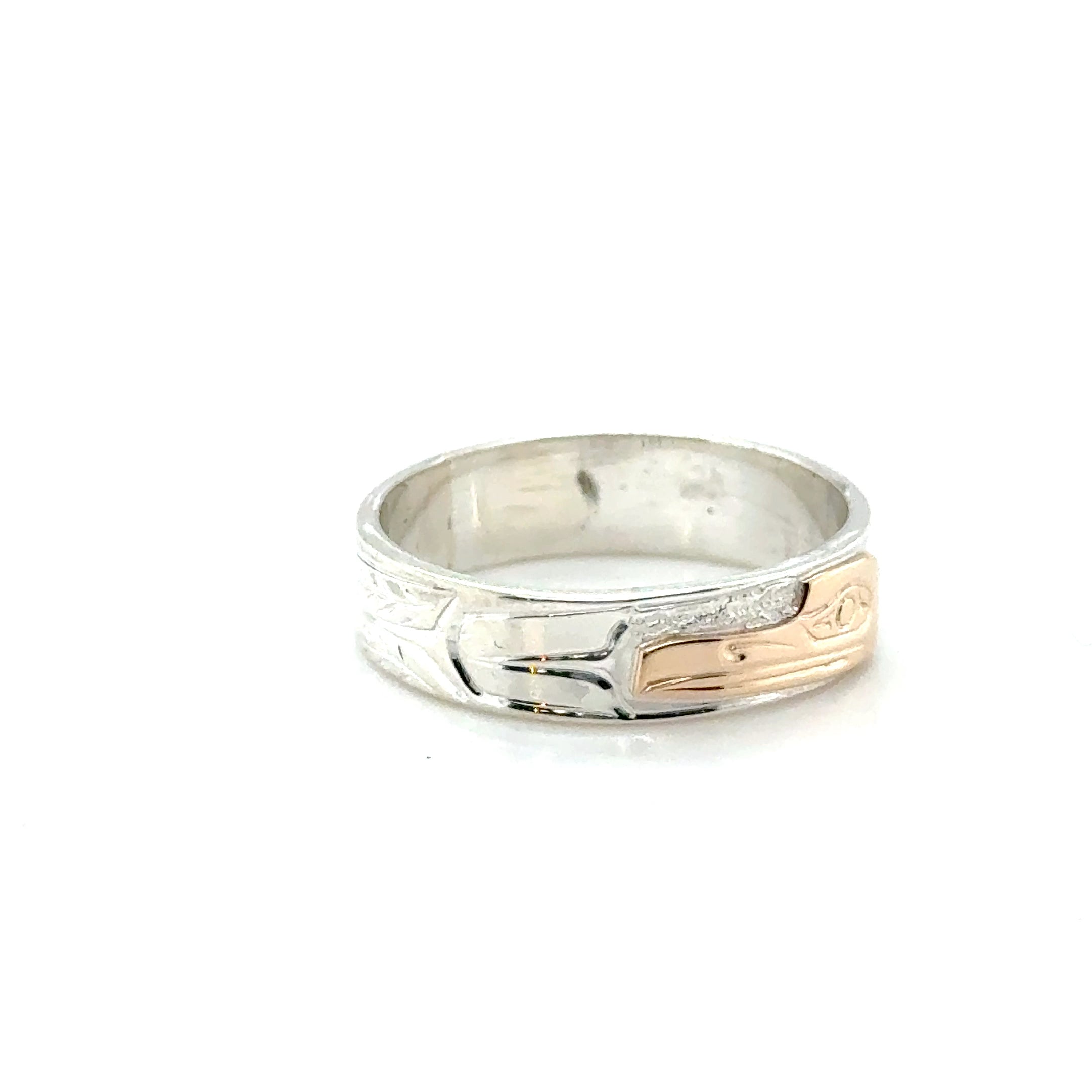 Ring - Gold & Silver - 3/16" - Hummingbird - Size 7