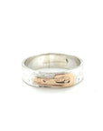 Ring - Gold & Silver - 3/16" - Hummingbird - Size 7