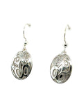 Earrings - Sterling Silver - Drop - Oval - Wolf - Mini - 19mm