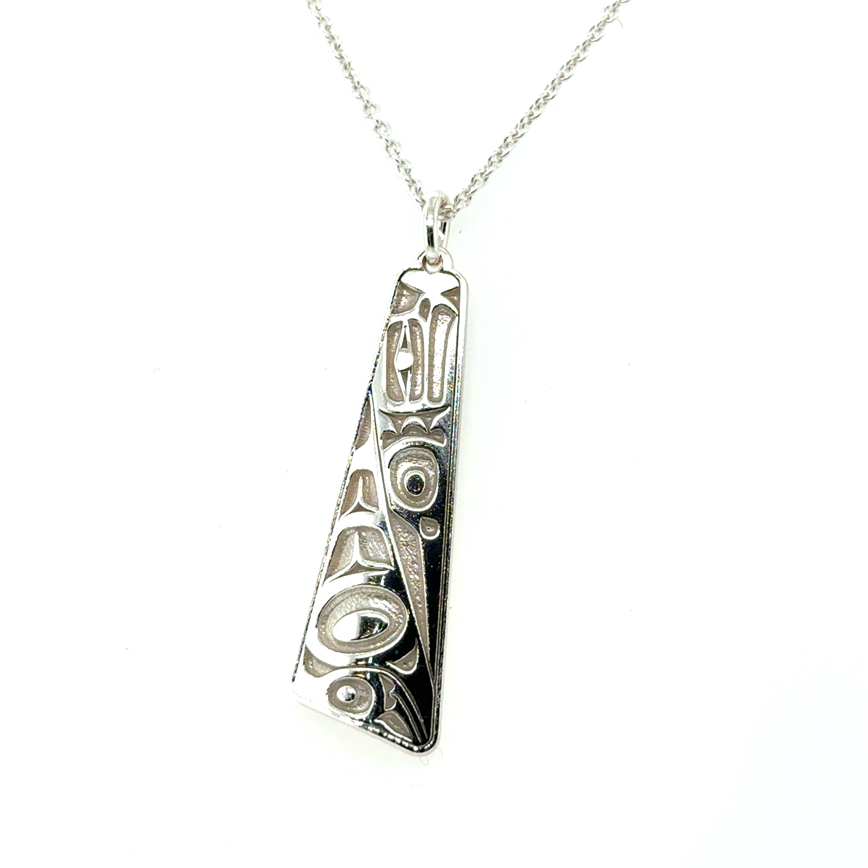 Pendant - Sterling Silver - Triangle - Eagle - Large - 38mm
