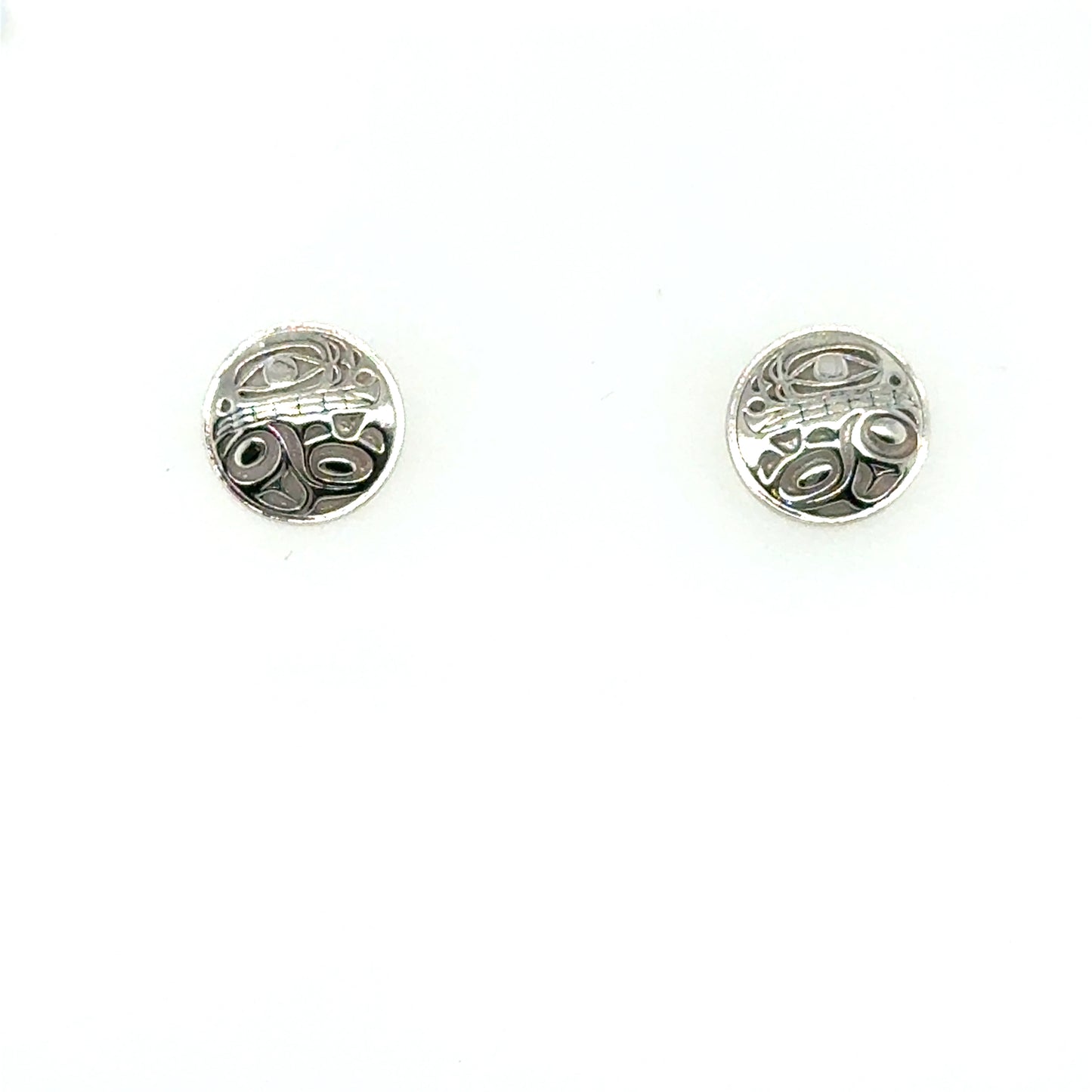 Earrings - Sterling Silver - Stud - Orca 2 - Small - 10mm