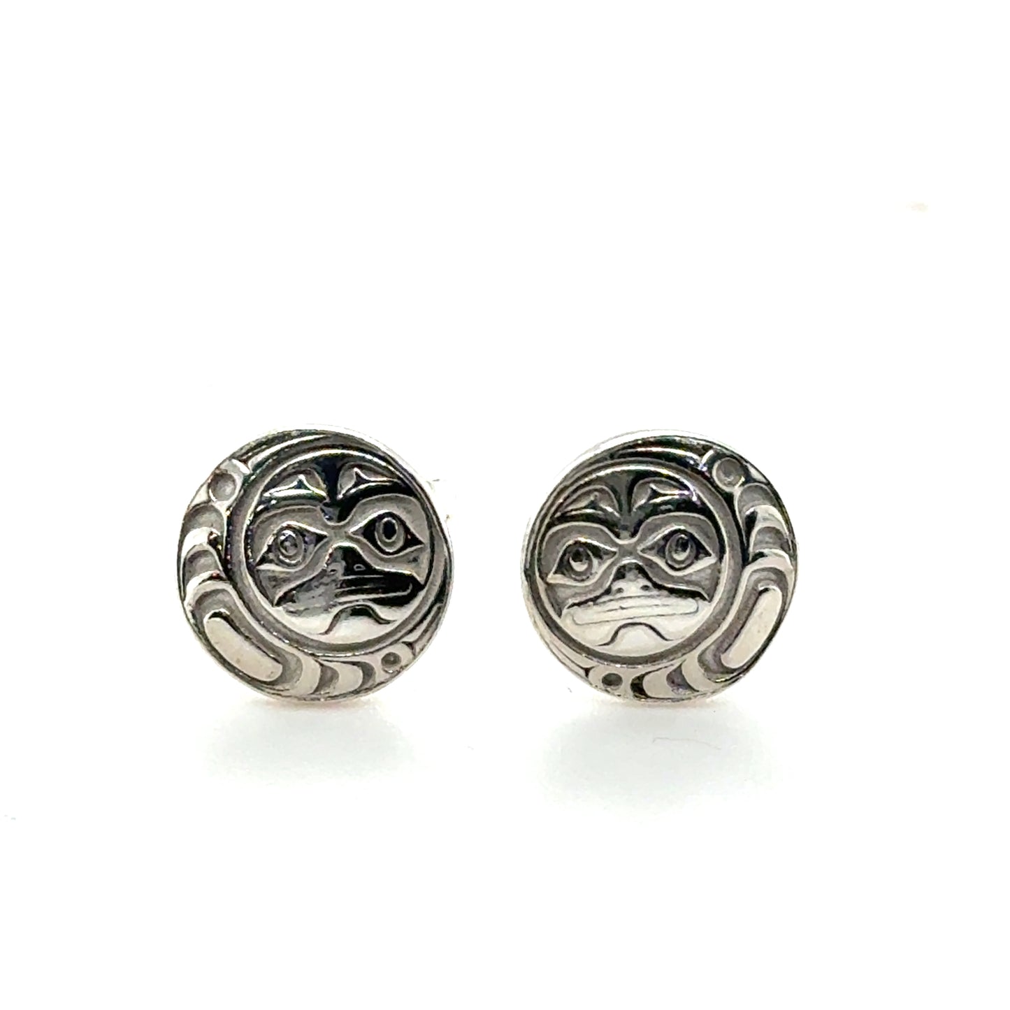 Earrings - Sterling Silver - Stud - Moon - Small - 10mm