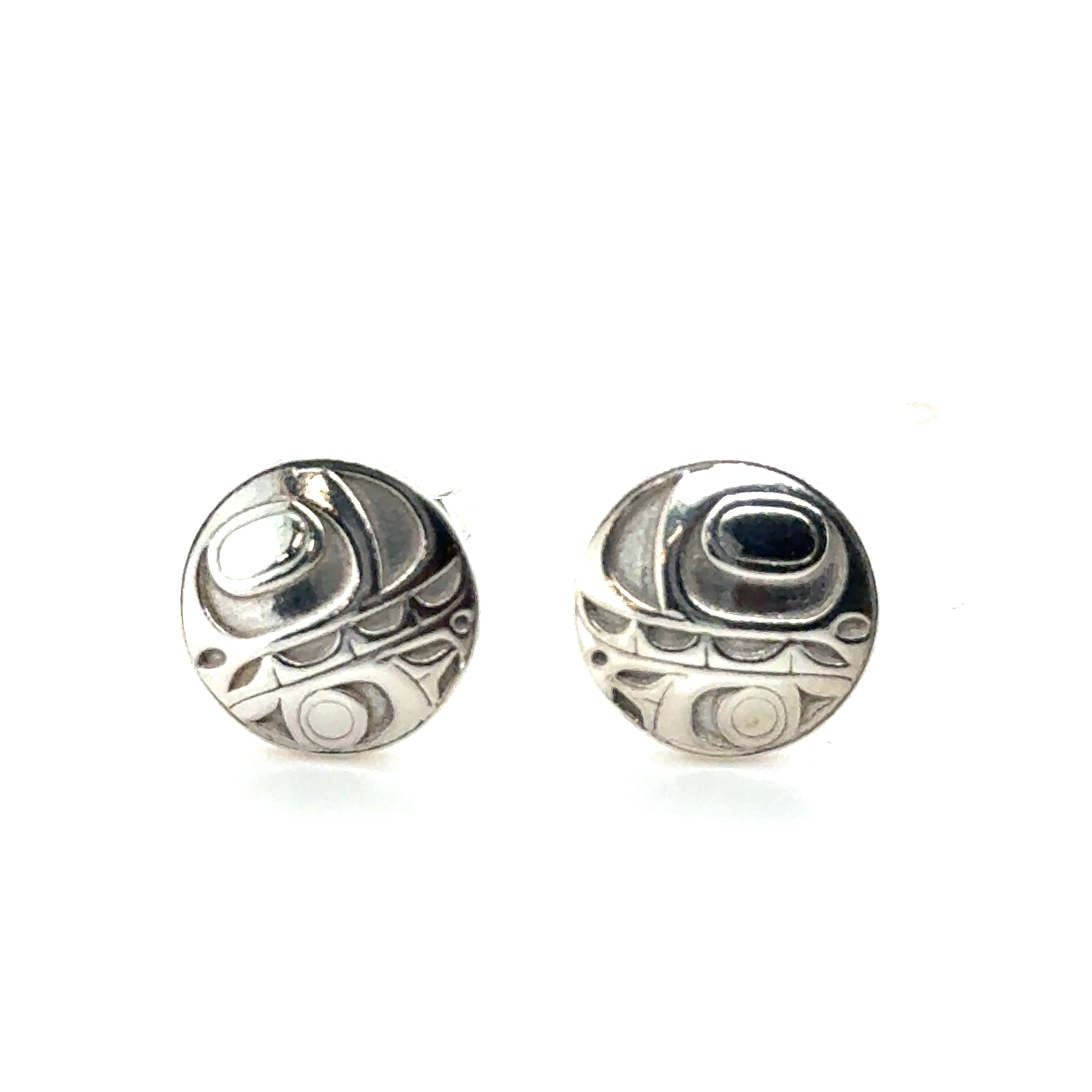 Earrings - Sterling Silver - Stud - Orca - Small - 10mm