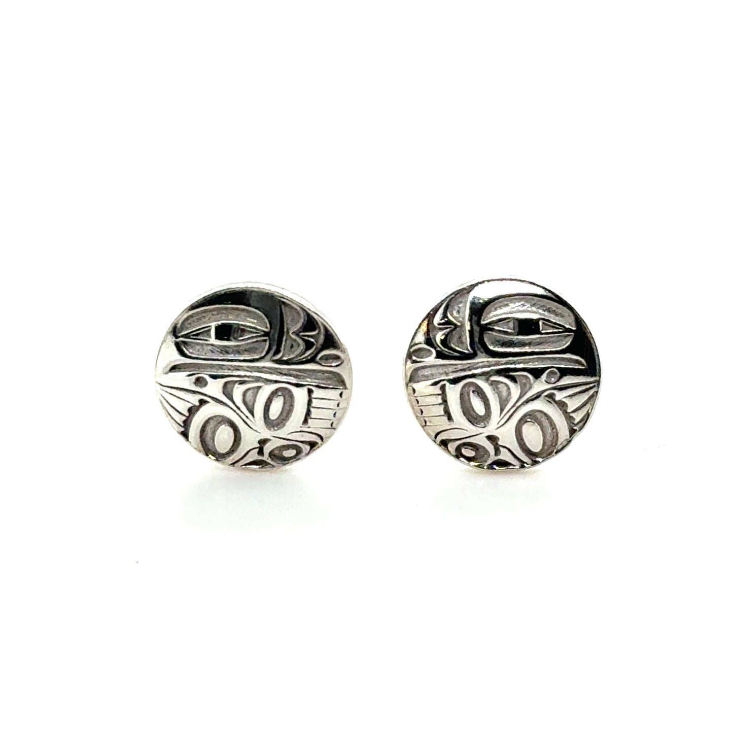 Earrings - Sterling Silver - Stud - Raven - Small - 10mm