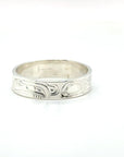 Ring - Sterling Silver - 3/16" - Raven - Size 8