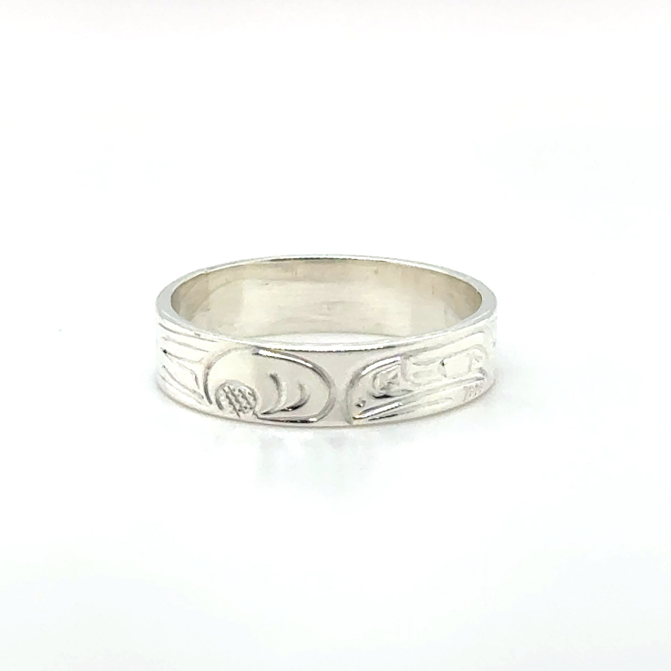 Ring - Sterling Silver - 3/16" - Raven - Size 8