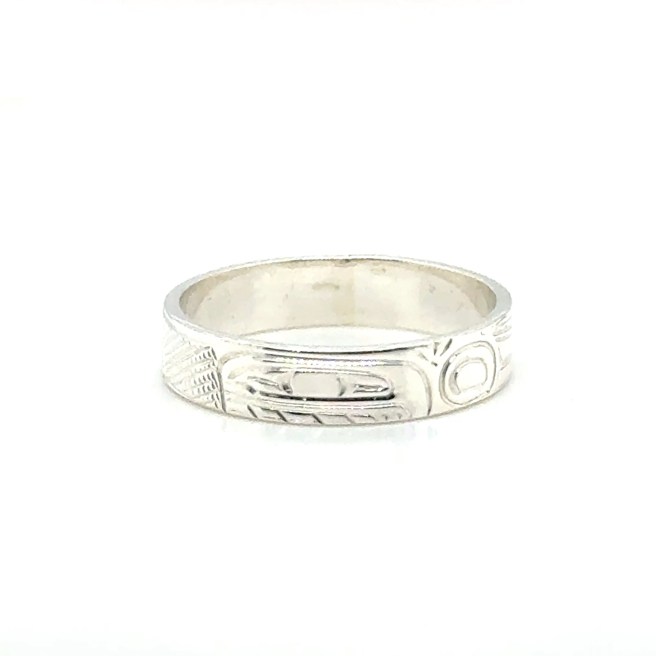 Ring - Sterling Silver - 3/16" - Orca - Size 9