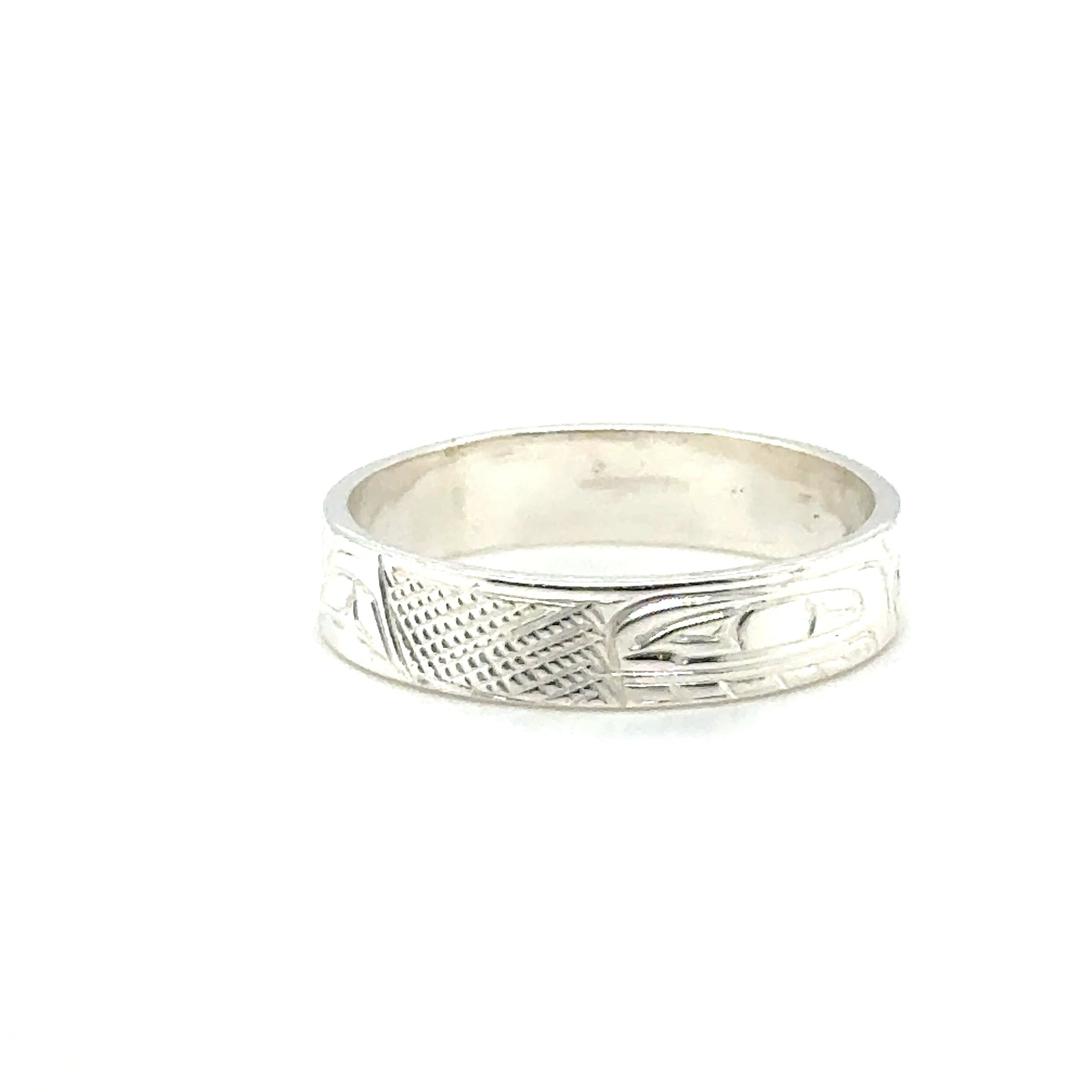 Ring - Sterling Silver - 3/16" - Orca - Size 9