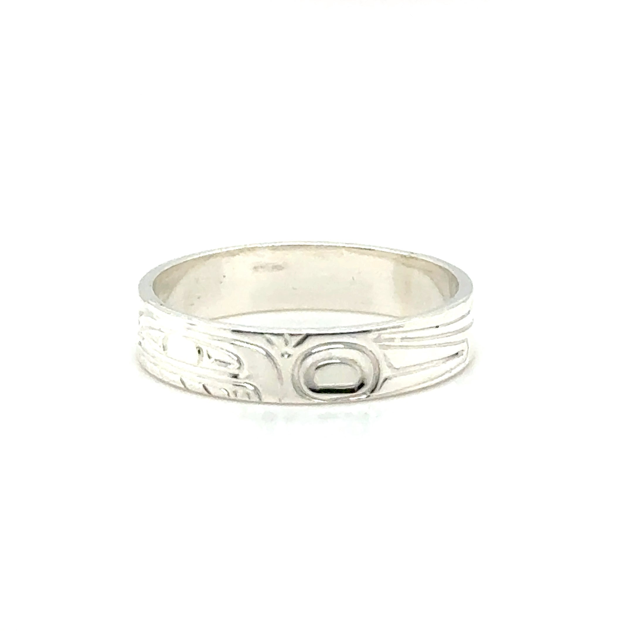 Ring - Sterling Silver - 3/16" - Orca - Size 9