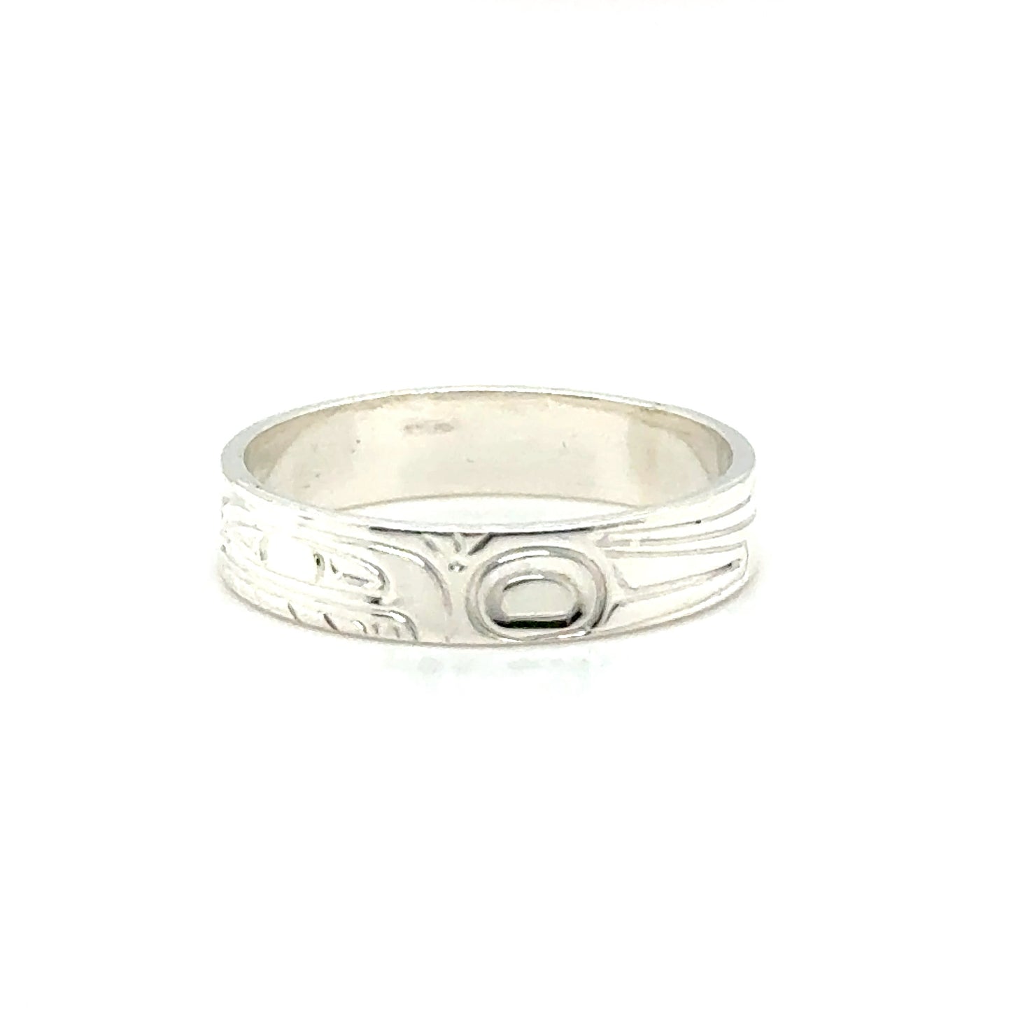 Ring - Sterling Silver - 3/16" - Orca - Size 8