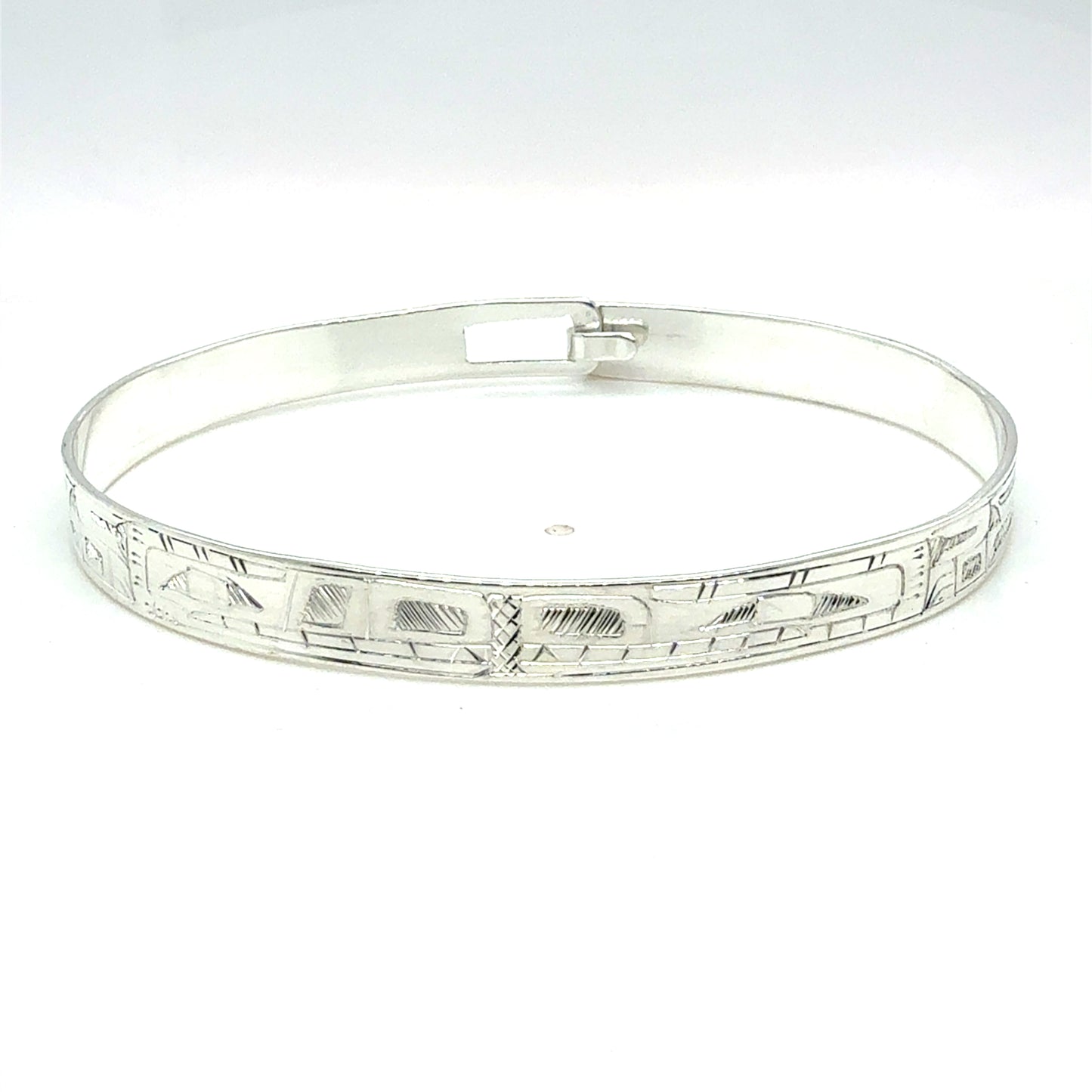 Bangle - Sterling Silver - 1/4" - Wolf & Bear