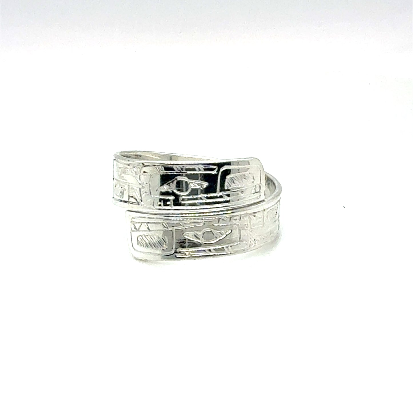 Ring - Sterling Silver - Wrap - 3/16" - Bear - Size 6.5